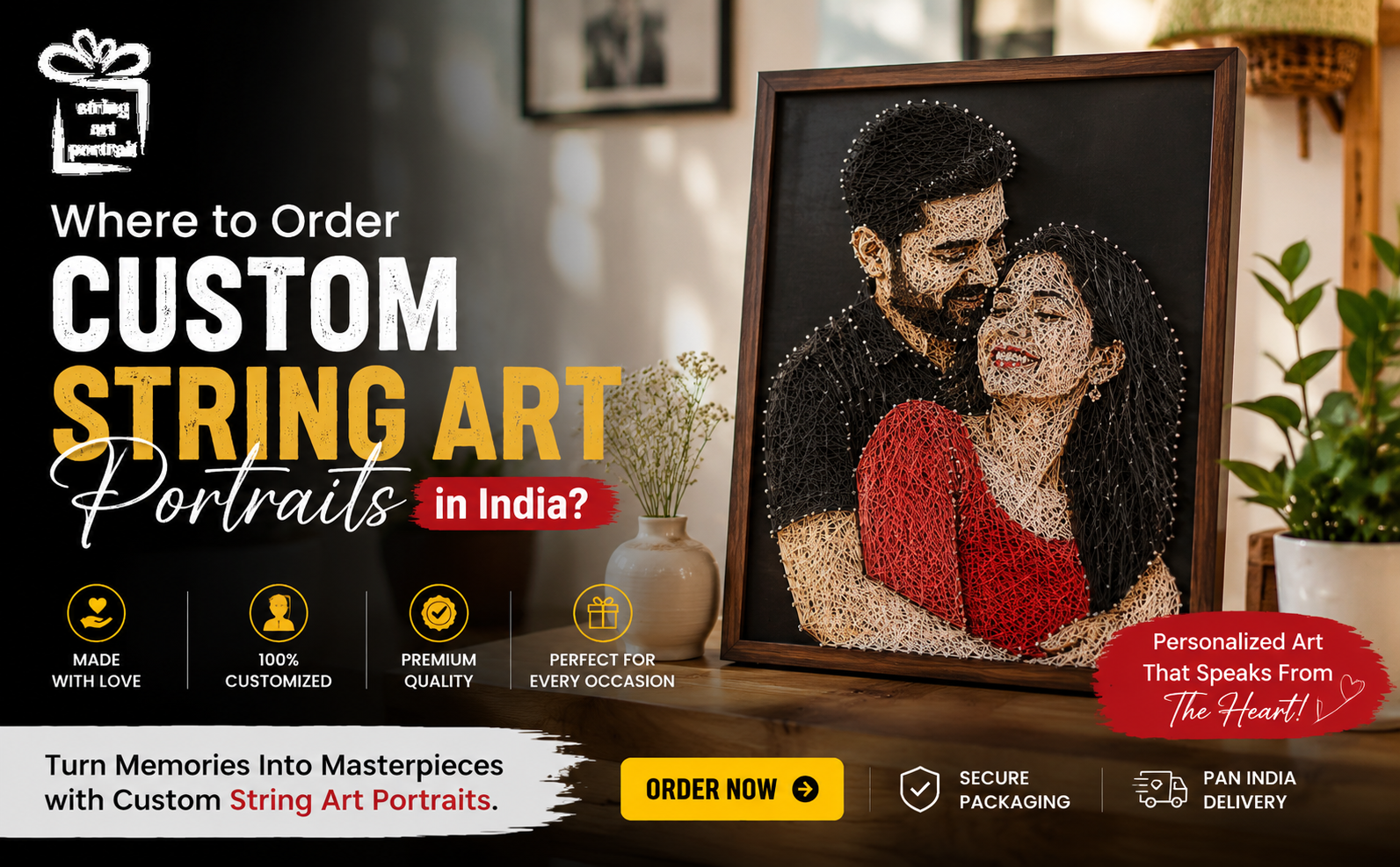 Where to Order Custom String Art Portraits in India?