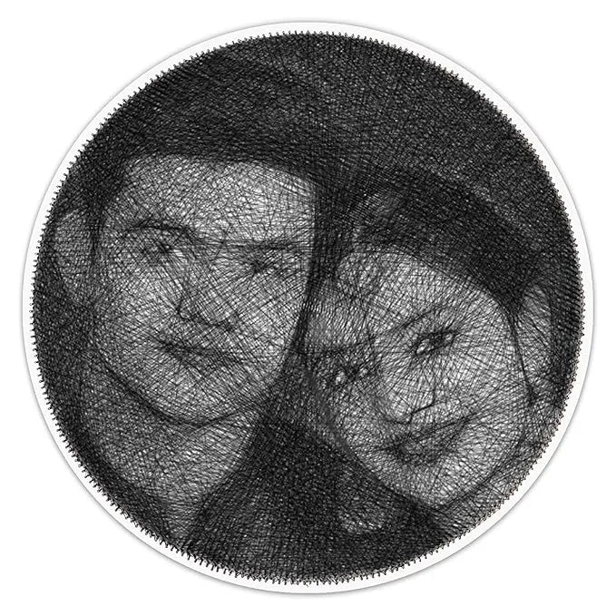 An amazing personalised string art portrait of your favourite