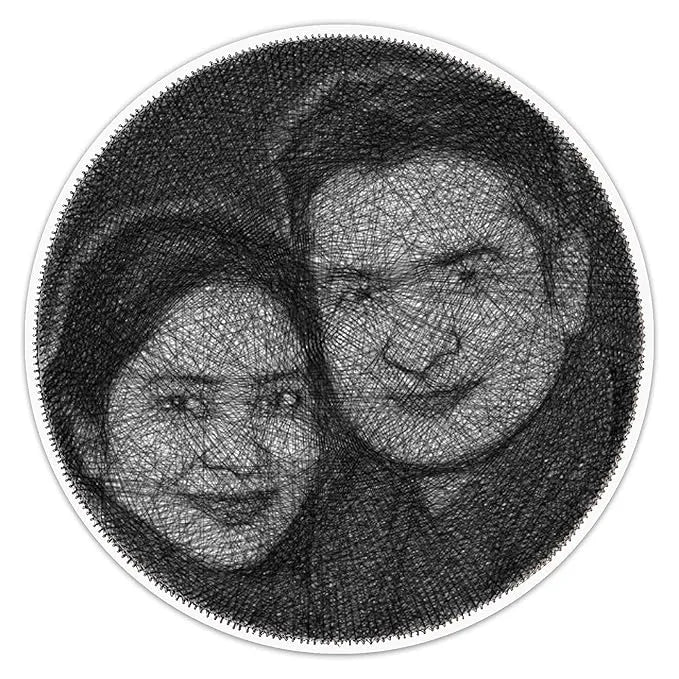 An amazing personalised string art portrait of your favourite