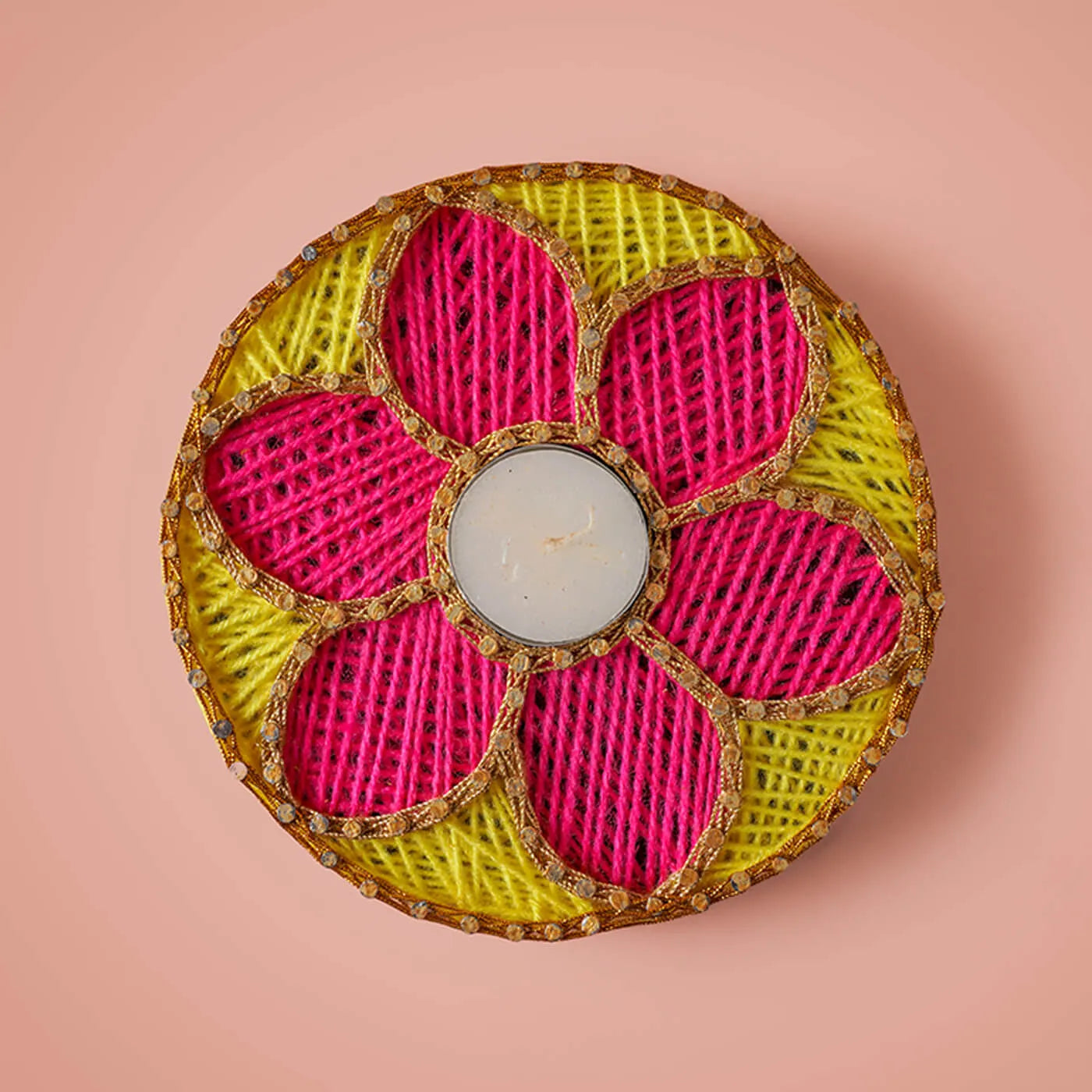 Vibrant Deep-Setting Lamp Holder for Diwali Poojan