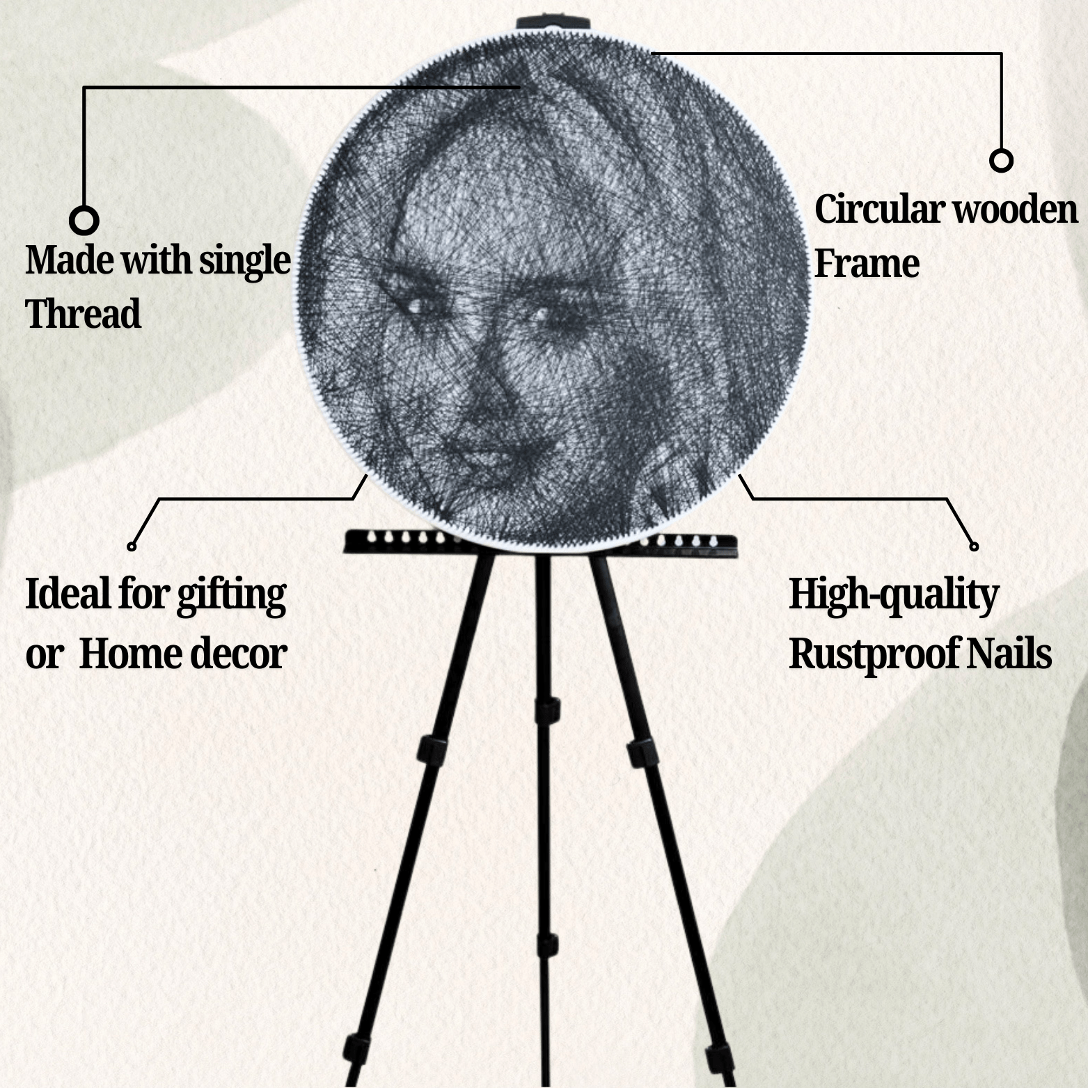 Captured Connection: A Threaded Love Story Artistic String Art Gift for Loved Ones - Stitch&Gift