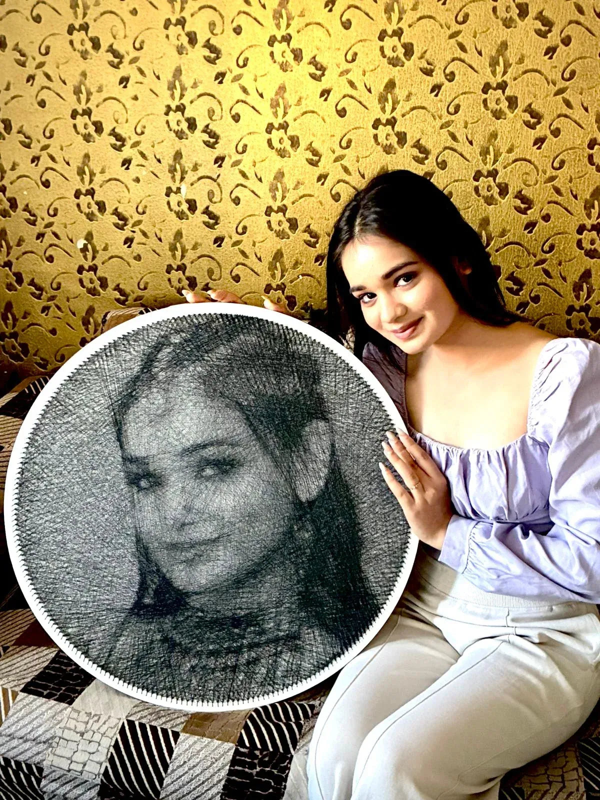 Custom String Art Portrait from Photo | Handmade Personalized Gift