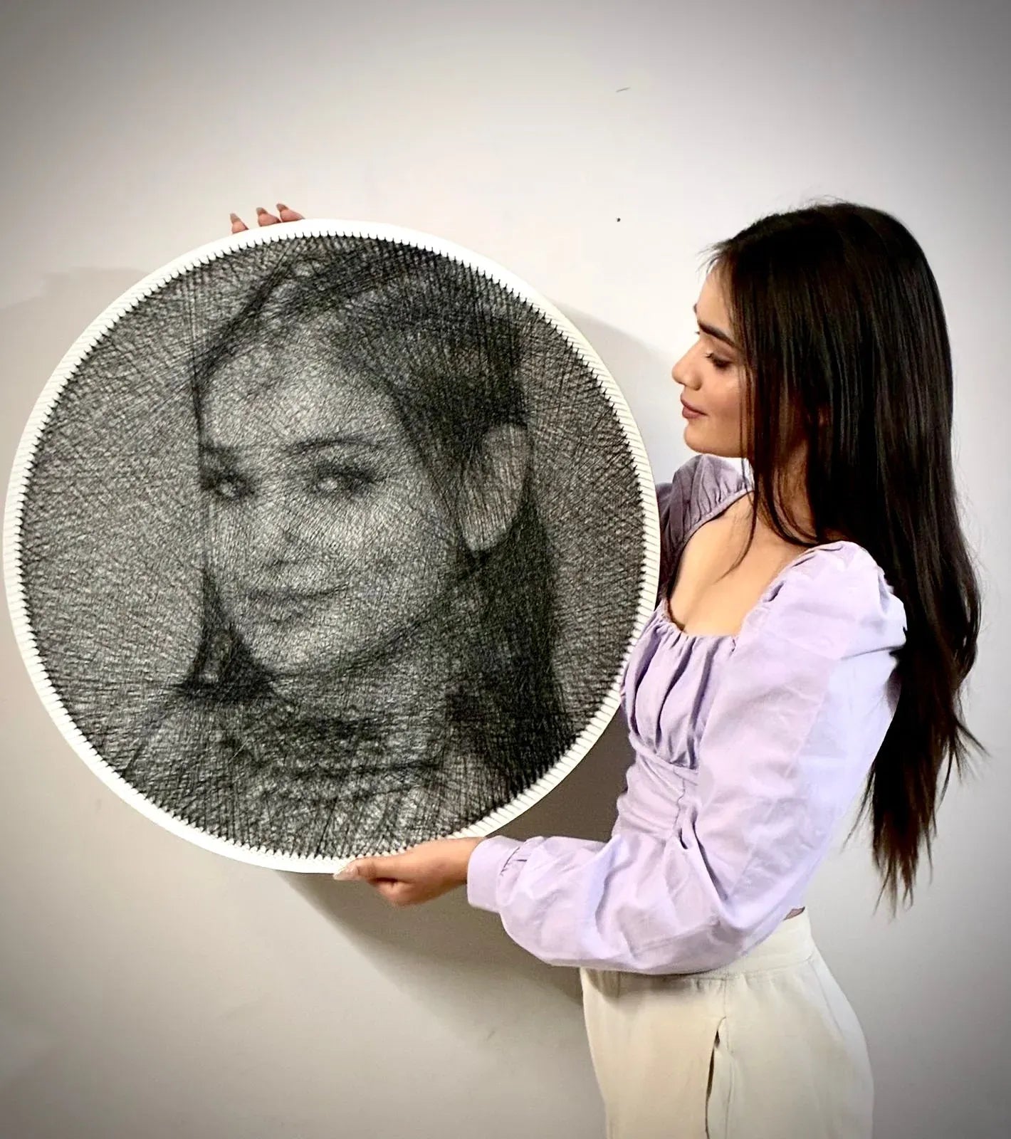 Custom String Art Portrait from Photo | Handmade Personalized Gift
