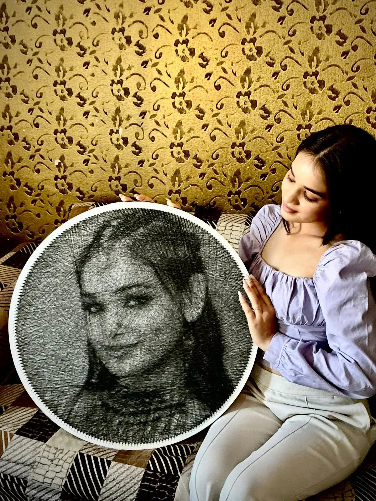 Custom String Art Portrait from Photo | Handmade Personalized Gift