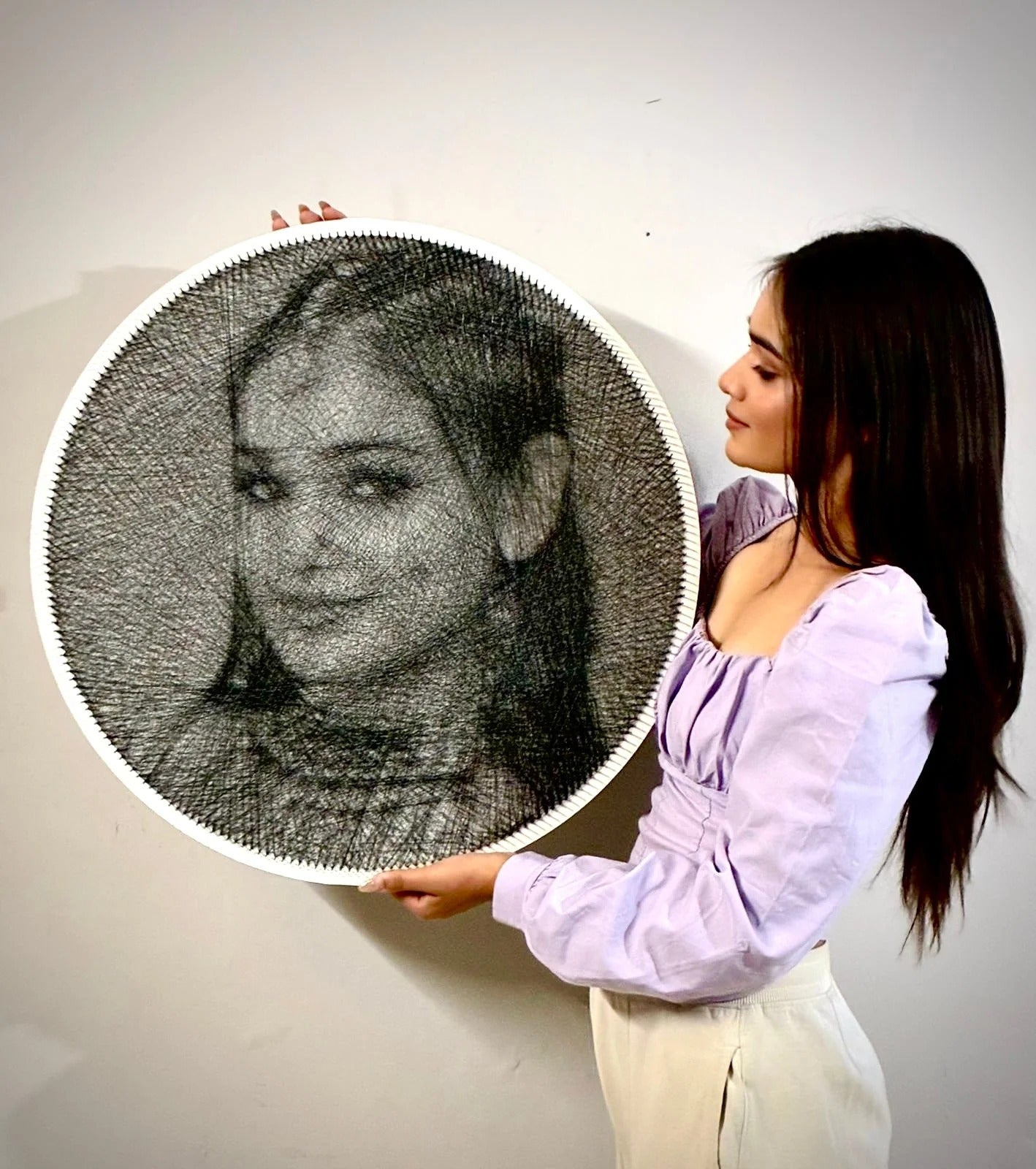 Custom String Art Portrait from Photo | Handmade Personalized Gift