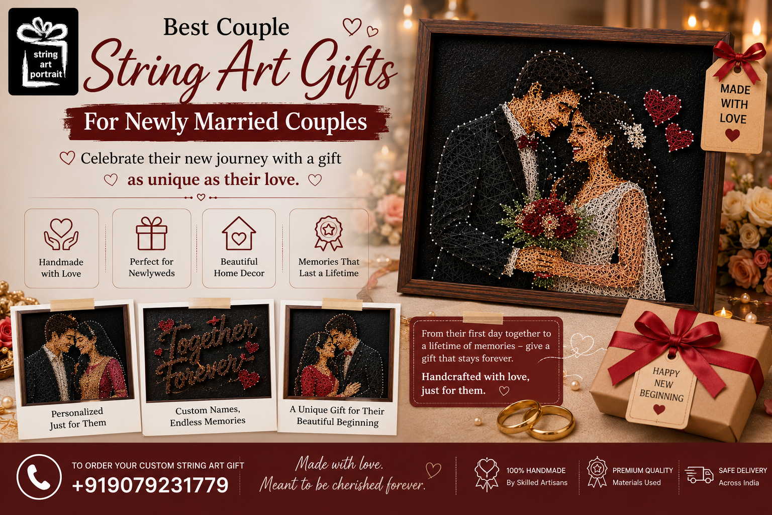 Best Couple String Art Gifts for Newly Married Couples