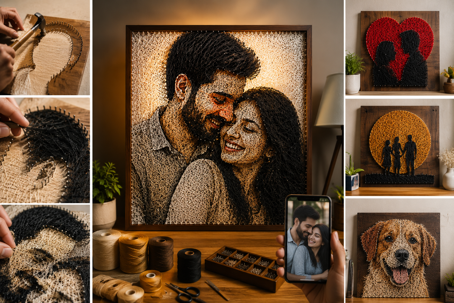 Thread Art Portraits: DIY, Custom Orders, Prices 