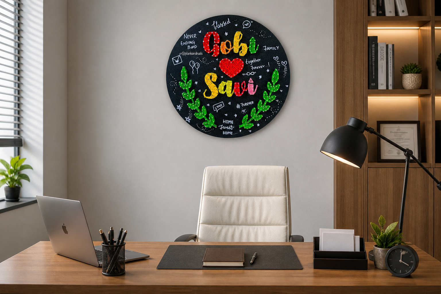 Customise Unique Office Wall Decor With String Art: Classy and Stunning Art