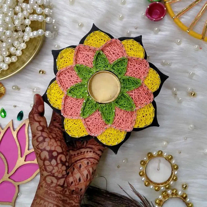Gorgeous Deepak String Art for Diwali Pooja With Positive Energy