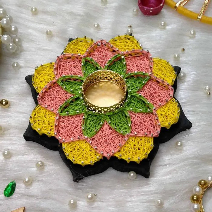 Gorgeous Deepak String Art for Diwali Pooja With Positive Energy