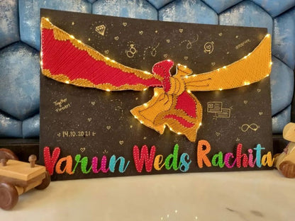 The Perfect Gift for a Couple: A Wedding String Art Name Plate