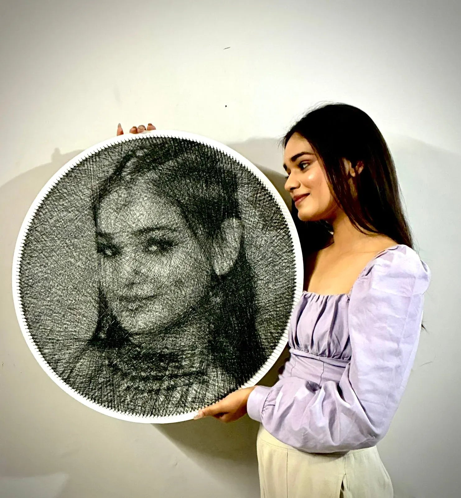 Custom String Art Portrait from Photo | Handmade Personalized Gift
