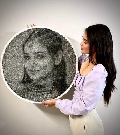 Custom String Art Portrait from Photo | Handmade Personalized Gift
