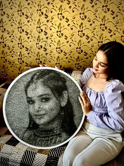 Custom String Art Portrait from Photo | Handmade Personalized Gift