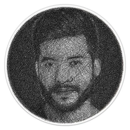 Gift-Wrapped Portrait in String Art: Identity Threads
